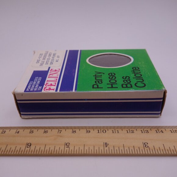 Vintage Feline One-Size Smoke-Grey 100% Nylon Made in Canada Pantyhose - Picture 6 of 11